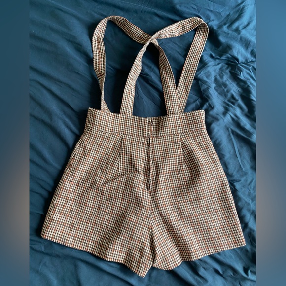 Modcloth checker suspender shorts - Picture 2 of 5